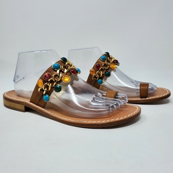 miss Trish of capri Shoes - Miss Trish of Capri Jeweled Gold Chain Sandal flat